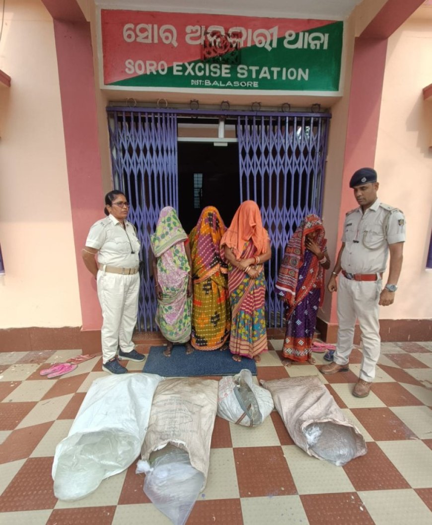 ବିପୁଳ ପରିମାଣର ଦେଶୀ ରନ୍ଧା ମଦ ଓ ଗୁଡ଼ ପୋଚ ଜବତ,  ୦୪ ଗିରଫ ।*