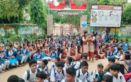 ଶିକ୍ଷକ ଅଭାବ ପ୍ରତିବାଦରେ ସ୍କୁଲ ଗେଟ୍ ରେ ତାଲା ପକାଇ ଛାତ୍ରଛାତ୍ରୀଙ୍କ ଧାରଣା,,
