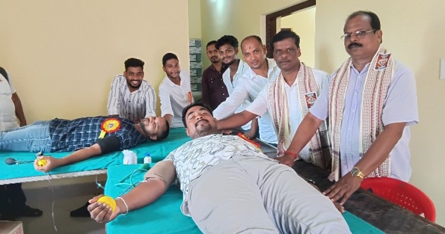 ବ୍ରଜ କିଶୋର ସ୍ୱାଇଁଙ୍କ ୧୯ତମ ଶ୍ରାଦ୍ଧ ବାର୍ଷିକ ଉପଲକ୍ଷେ ସ୍ୱେଛାକୃତ ରକ୍ତଦାନ ଶିବିର ଆୟୋଜିତ,
